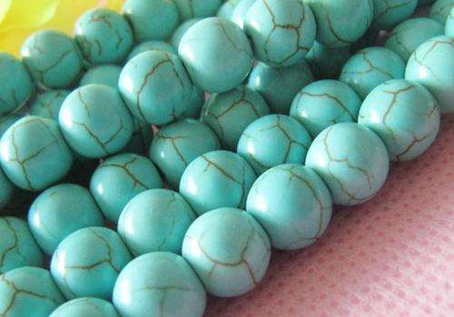 30pcs Natural Turqoise beads - 8 mm