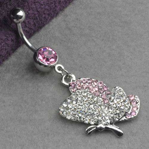 Stunning Swarovski Crystal & Surgical Steel (Nickel Free) Navel/Belly Ring