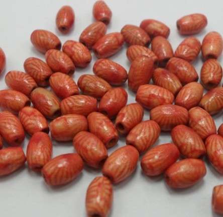 120pcs Oval Wood Beads- 8 x 5 mm