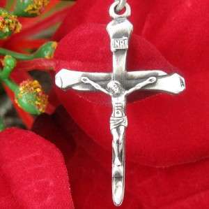 Lovely Solid 925 Sterling Silver Cross Pendant + Stainless Steel chain