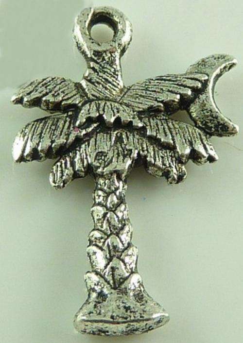 Tibet Silver Charms - Palm Tree 21mm