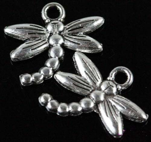 Tibet Silver Dragonfly charms - 17 mm