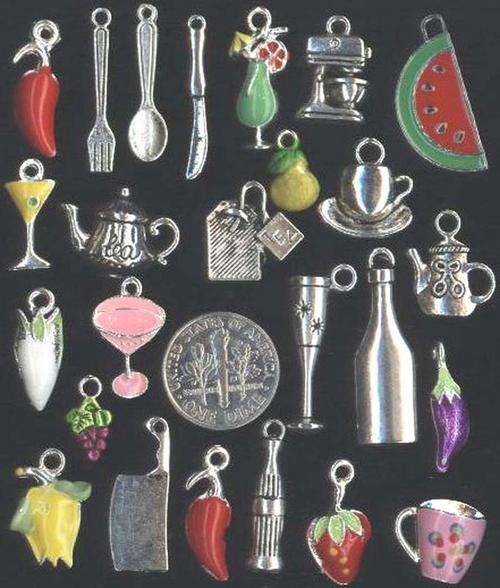 25pcs Assorted Food & Drink Charms