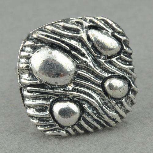 Carved Retro Tibet Silver Cocktail Ring - Adjustable size