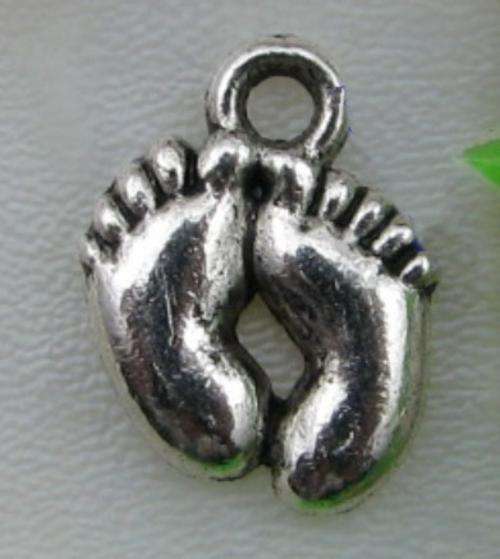 Tibet Silver Charms - Feet 10 x 14mm