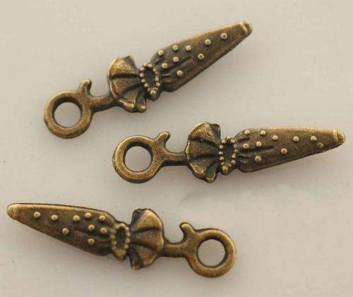 Bronze Umbrella Charms -  26 x 7mm