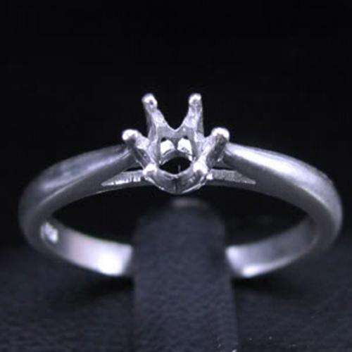 Ring Setting - Solid 925 Sterling Silver Round 3.5mm.  Size 7