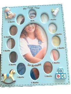 beautiful photo frame of your child's first year!!