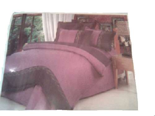 Elegant queen 6 pce imported Embroidered Polycotton embossed bed spead and Duvet Set