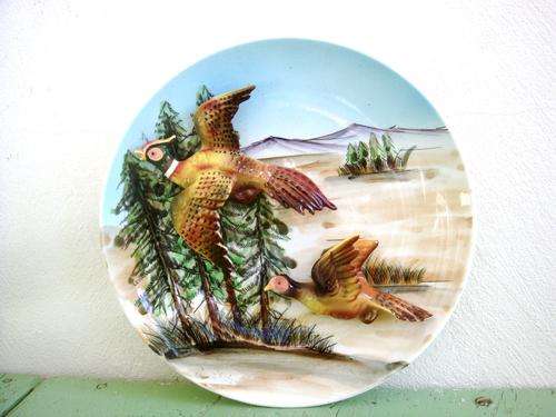 Capri 3D flying pheasants wall plate