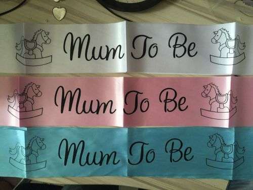 Baby Shower  "Mum to be"Sash Pink or Blue