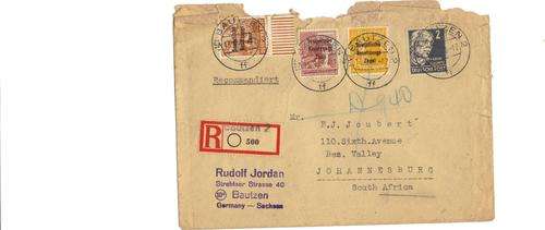 1947 Soviet Occupied Bautzen Zone Cover