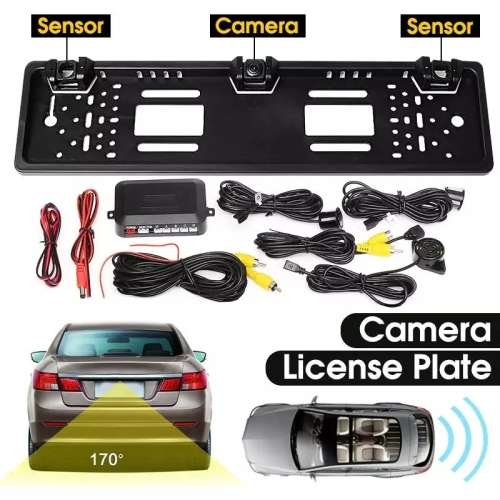 Reverse Camera License Plate With Parking Sensors