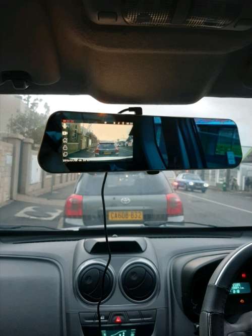 Full HD Touch Rearview DVR With Waterproof LED Reverse Camera