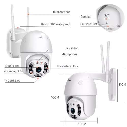 New Outdoor Smart WiFi IP Surveillance Camera With Phone Viewing