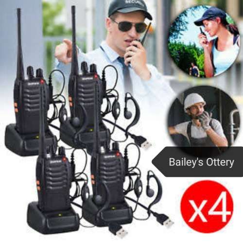 4 x 5km Range Baofeng Two-way Radios