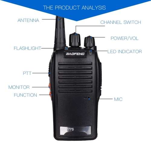 4 x 5km Range Baofeng Two-way Radios