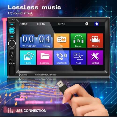 Combo Deal: 7` Touch Screen + Reverse Camera + Steering Wheel Remote