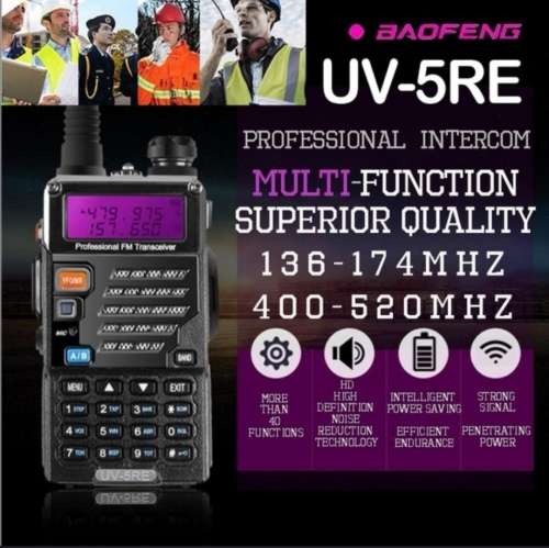 2 x Baofeng 10km UV-5RE Two-Way Radios