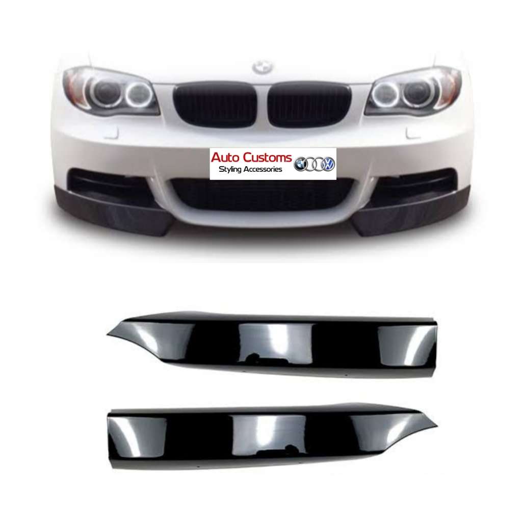 E82 / E87 Gloss Black Bumper Splitters ( M Sport)