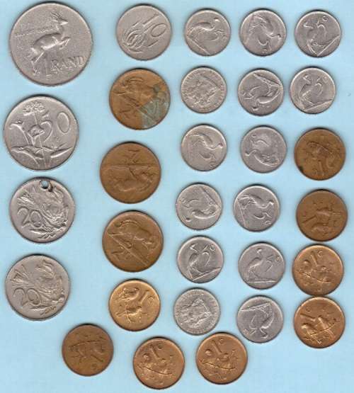 1988 RSA coin set - complete set of circulated coinage - including R1