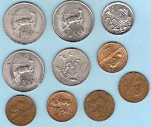 1990 RSA coin set - includes three R1 coins