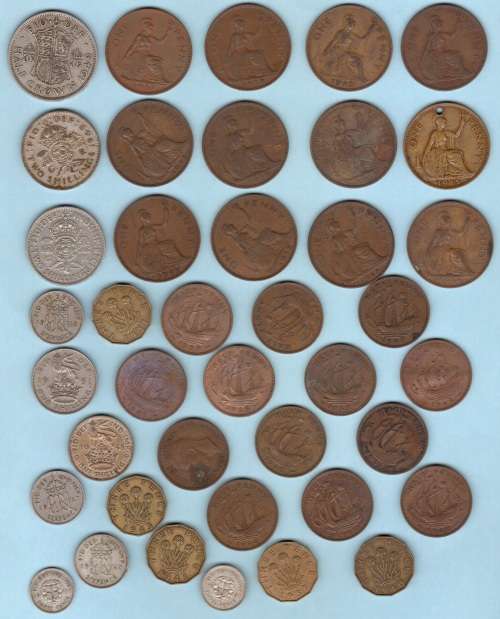 Great Britain King George VI set of coins * includes 3 silver coins