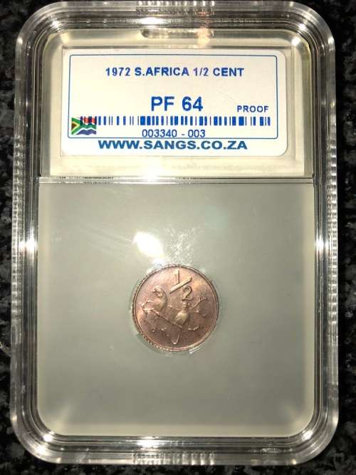1972 RSA 1/2 cent (half cent) * only 10,000 proofs minted