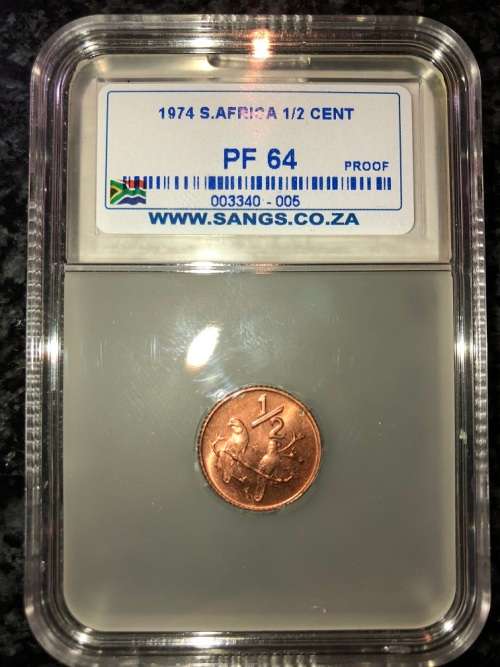 1974 RSA 1/2 cent (half cent) * only 15,000 proofs minted