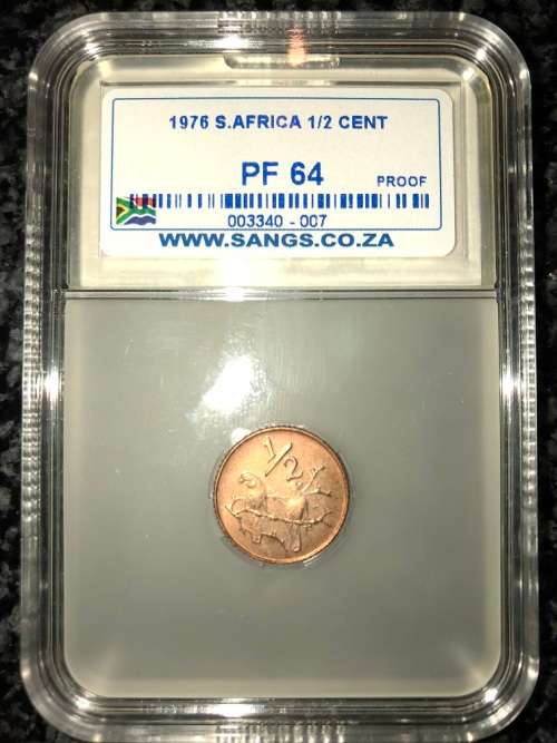 1976 RSA 1/2 cent (half cent) * only 21,000 proofs minted