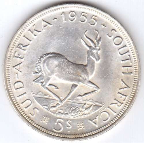 1955 SAU 5 shillings (crown)