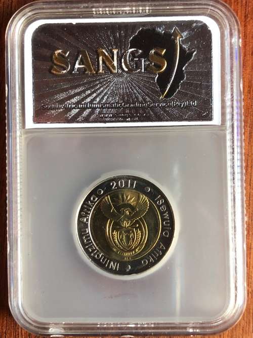 2011 R5 (five rand) * SANGS MS64