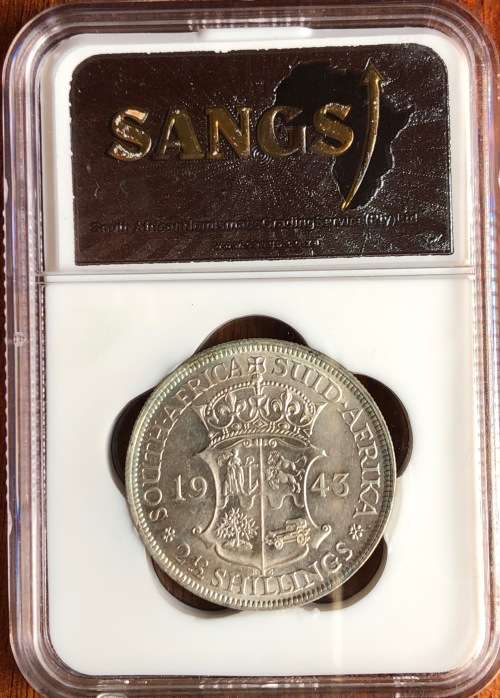 1943 SAU 2 1/2 shillings (half crown) * SANGS MS64 * scarce * price reduced