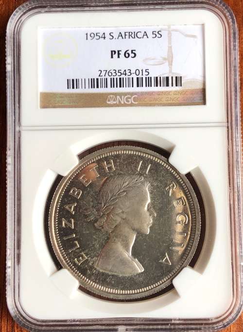 1954 SAU crown (5 shillings), NGC PF65 * reduced price