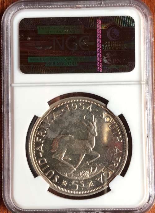 1954 SAU crown (5 shillings), NGC PF65 * reduced price