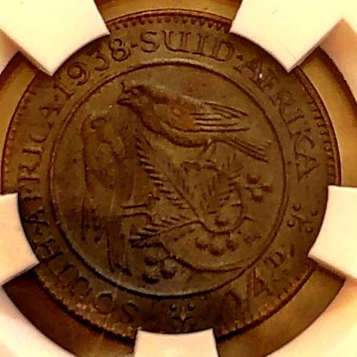 1938 SAU farthing (1/4 penny) * SANGS MS 64 * only 51,296 minted * price reduced