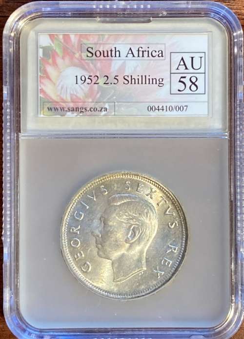1952 SAU half crown (2 1/2 shillings) * SANGS AU58