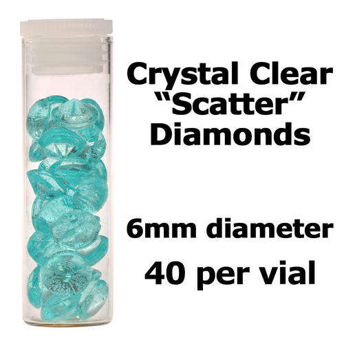 Edible diamonds for cake decorating - 6mm "Scatter" - Baby Blue