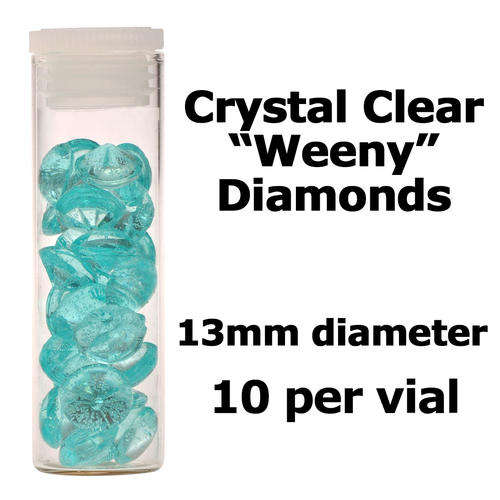 Edible diamonds for cake decorating - 13mm "Weeny" - Baby Blue