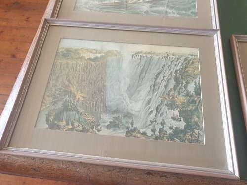 THOMAS BAINES - Framed SET OF 6 PRINTS - The Zambezi Expedition