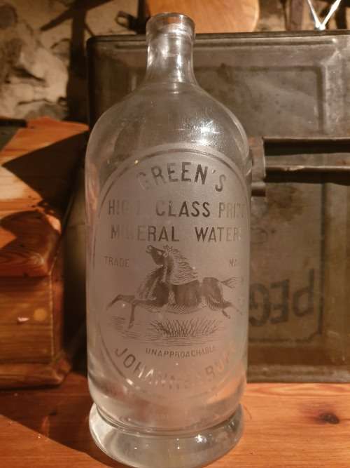 RARE  SODA SIPHON Green's Mineral Water Johannesburg
