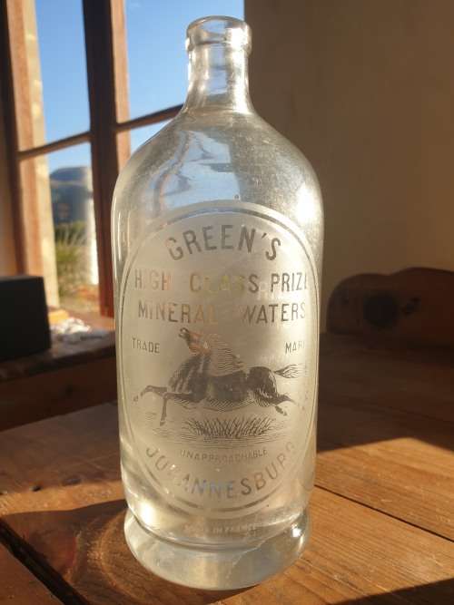 RARE  SODA SIPHON Green's Mineral Water Johannesburg