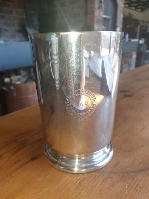 SAR ( South African Railways) silver plated beer tankard