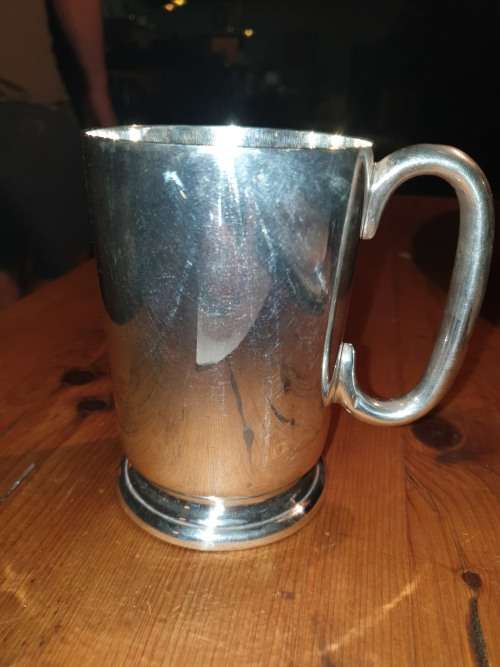 SAR ( South African Railways) silver plated beer tankard