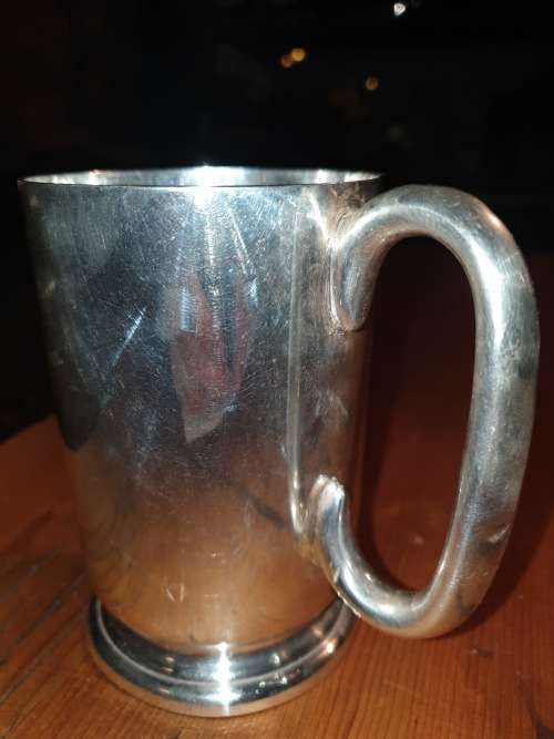 SAR ( South African Railways) silver plated beer tankard
