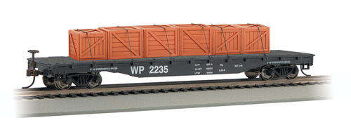 HO Maine Central w/ Crated Load on 52' Flat Car