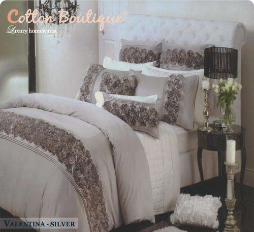 Cotton Boutique Valentina Silk Sateen Duvet Cover Set (Qn) - 3 pieces Set