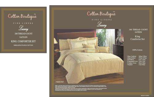Cotton Boutique 300TC Egyptian Cotton Bed Spread / Comforter Set (Super King Sized)