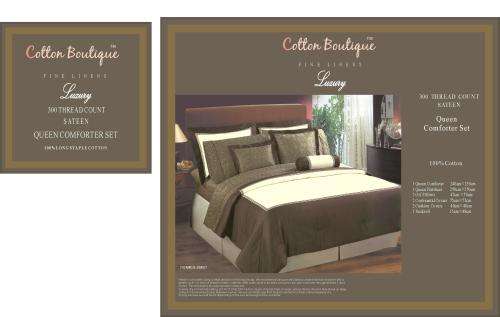 Cotton Boutique 300TC Egyptian Cotton Bed Spread / Comforter Set (King Sized)