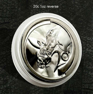 Silver Proof Wildlife 20c 1oz The Rhino - 0692 of 3000 with C.O. A